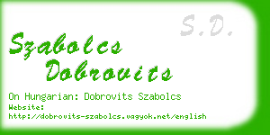 szabolcs dobrovits business card